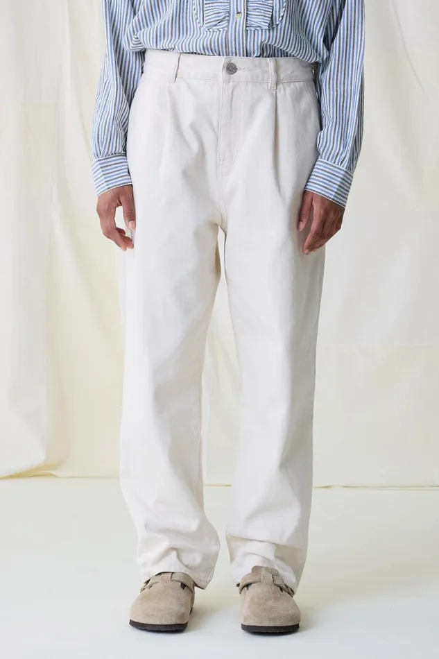 Pants and Jeans Women Leon and Harper Patrick Pln1 Jeans Off White