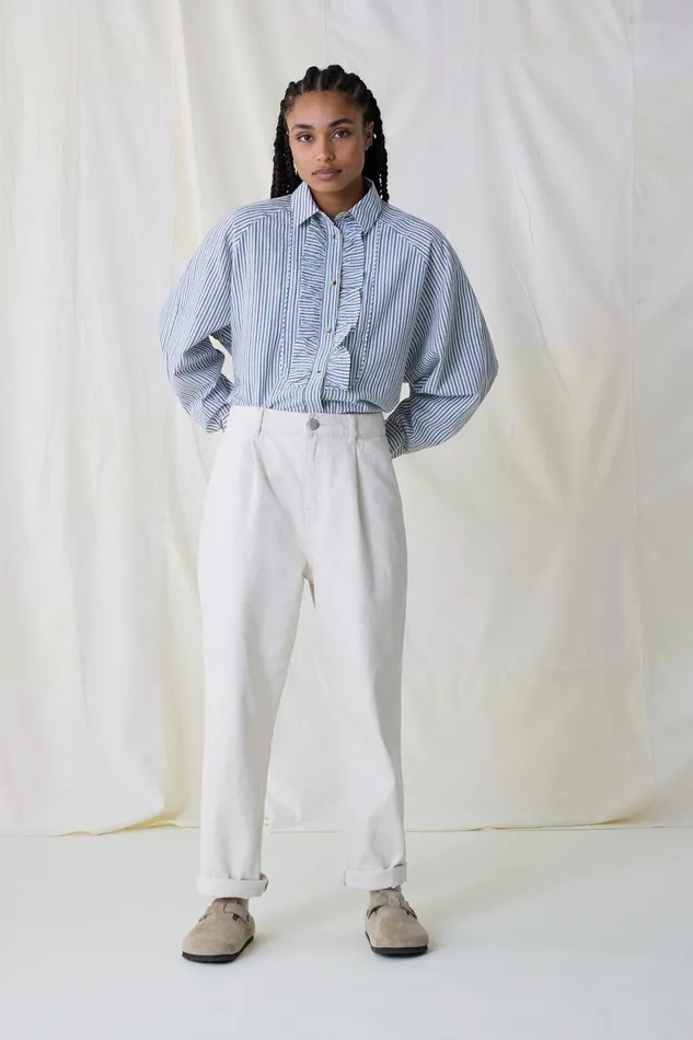 Pants and Jeans Women Leon and Harper Patrick Pln1 Jeans Off White