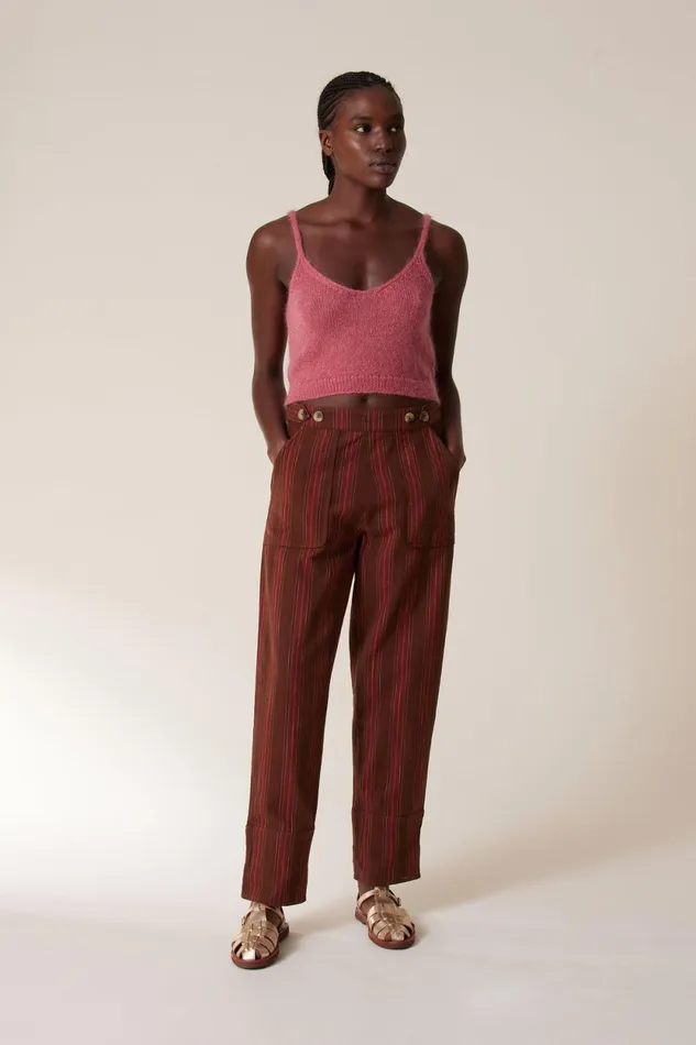 Pants and Jeans Women Leon and Harper Perla Matelas Pants Brown