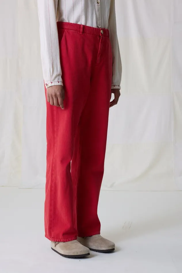 Pants and Jeans Women Leon and Harper Phil Pln1 Trousers Red