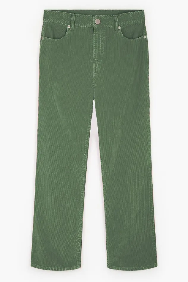Pants and Jeans Women Leon and Harper Pipou Plain Trousers Green