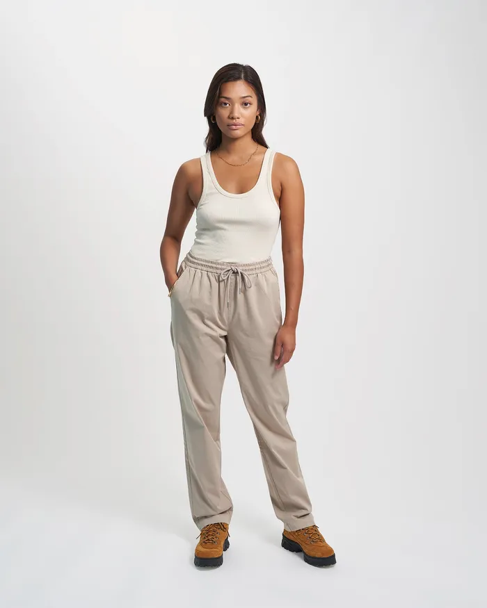 Pants Colorfulstandard Women Organic Twill Pants 8211 Oxblood Red
