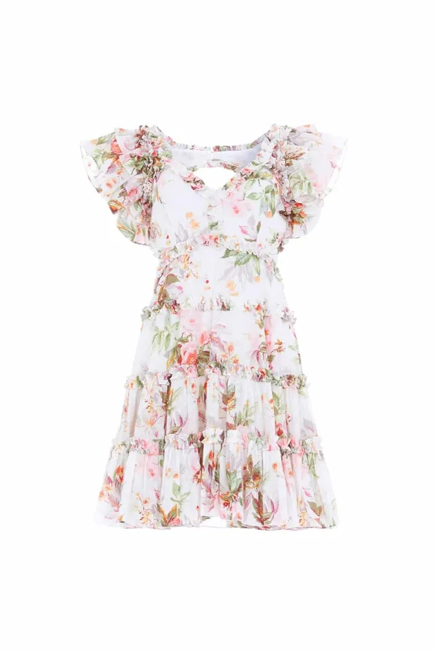 Paradise Garden Cotton Backless Micro Mini Dress Multi Women Needle and Thread Dresses