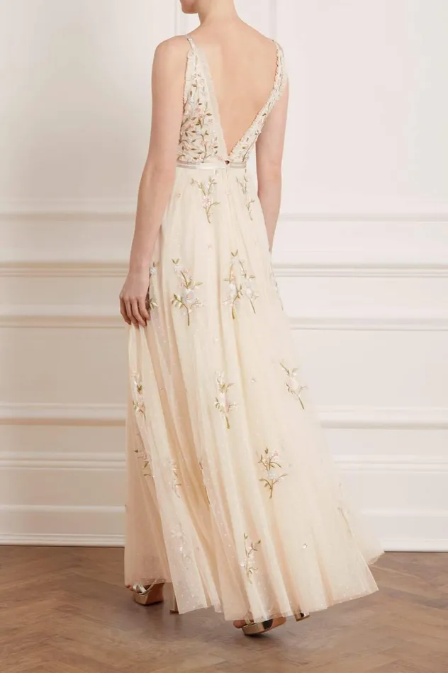 Petunia Gown Champagne Women Needle and Thread Dresses