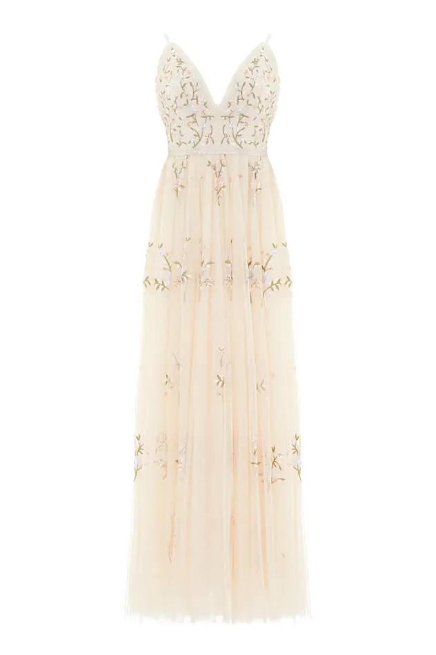 Petunia Gown Champagne Women Needle and Thread Dresses