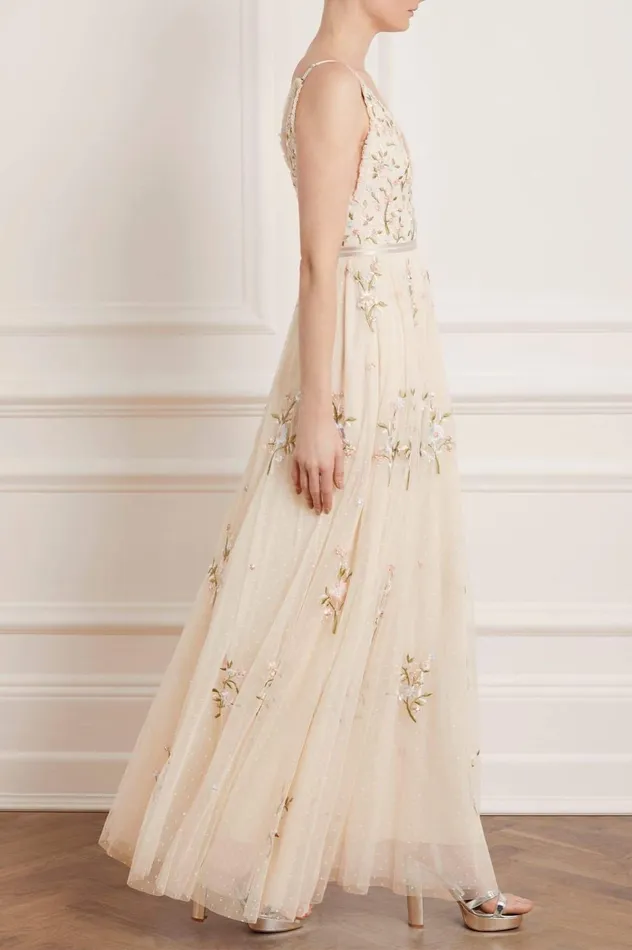 Petunia Gown Champagne Women Needle and Thread Dresses