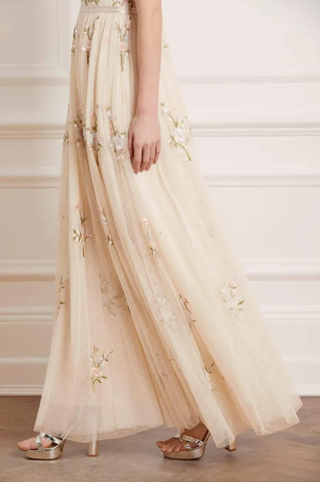 Petunia Gown Champagne Women Needle and Thread Dresses