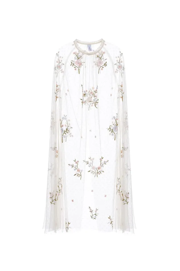 Petunia Midaxi Cape Champagne Women Needle and Thread Capes