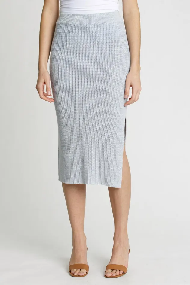 Pistola Denim Margie Sweater Skirt 8211 Ash Blue Women Skirts