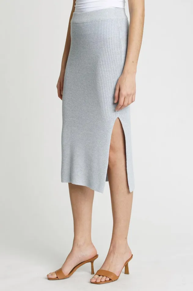 Pistola Denim Margie Sweater Skirt 8211 Ash Blue Women Skirts