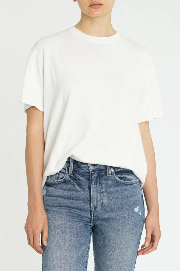 Pistola Denim Palmer Hemp Box Tee 8211 Ivory Women Tops