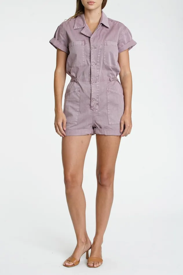 Pistola Denim Parker Field Suit Short 8211 Lilac Dust Women Jumpsuits and Dresses
