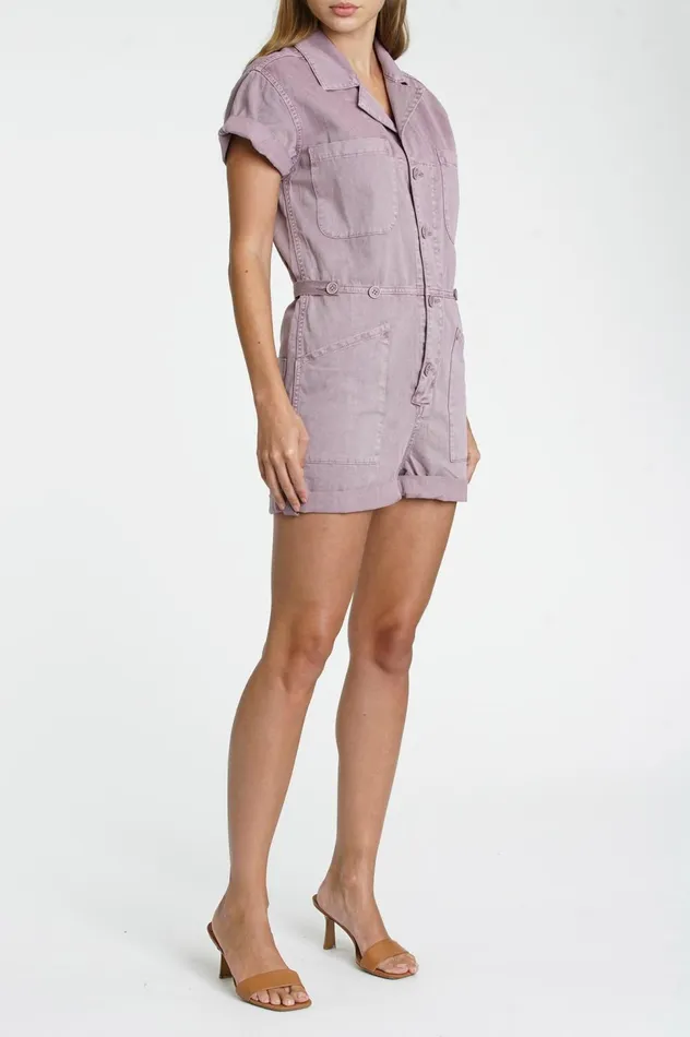 Pistola Denim Parker Field Suit Short 8211 Lilac Dust Women Jumpsuits and Dresses