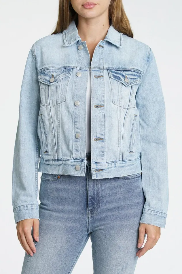 Pistola Denim Saba Fitted Denim Jacket 8211 By My Side Women Jackets and Outerwear
