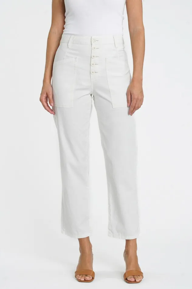 Pistola Denim Tammy High Rise Trouser 8211 Alabaster Women Pants