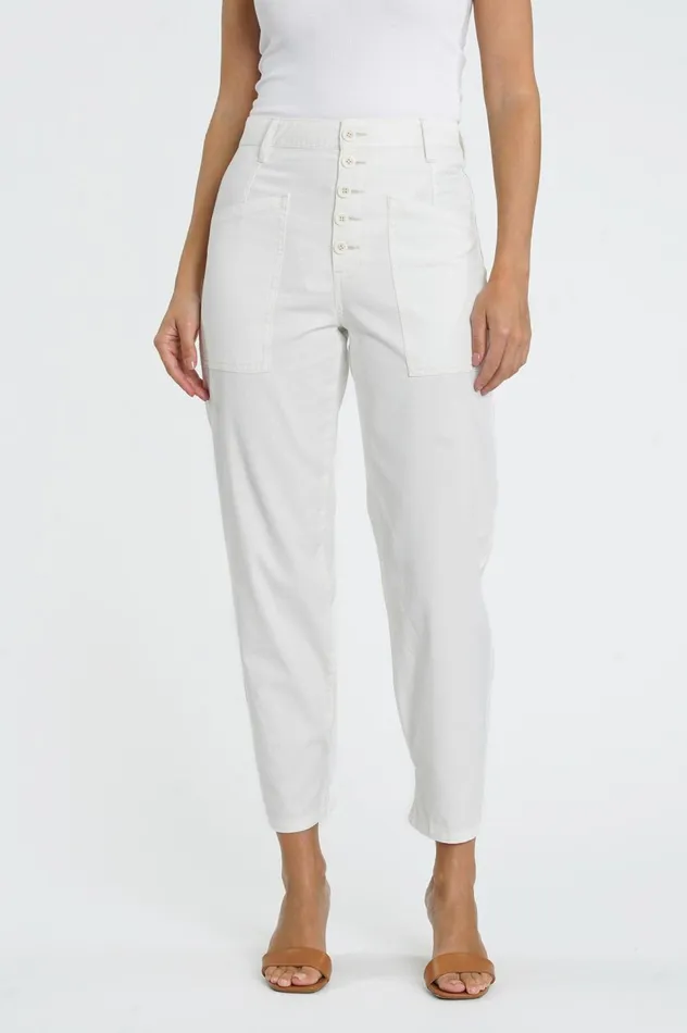 Pistola Denim Tammy High Rise Trouser 8211 Alabaster Women Pants