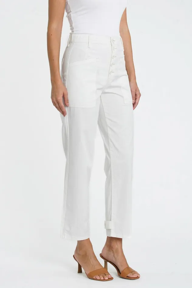 Pistola Denim Tammy High Rise Trouser 8211 Alabaster Women Pants