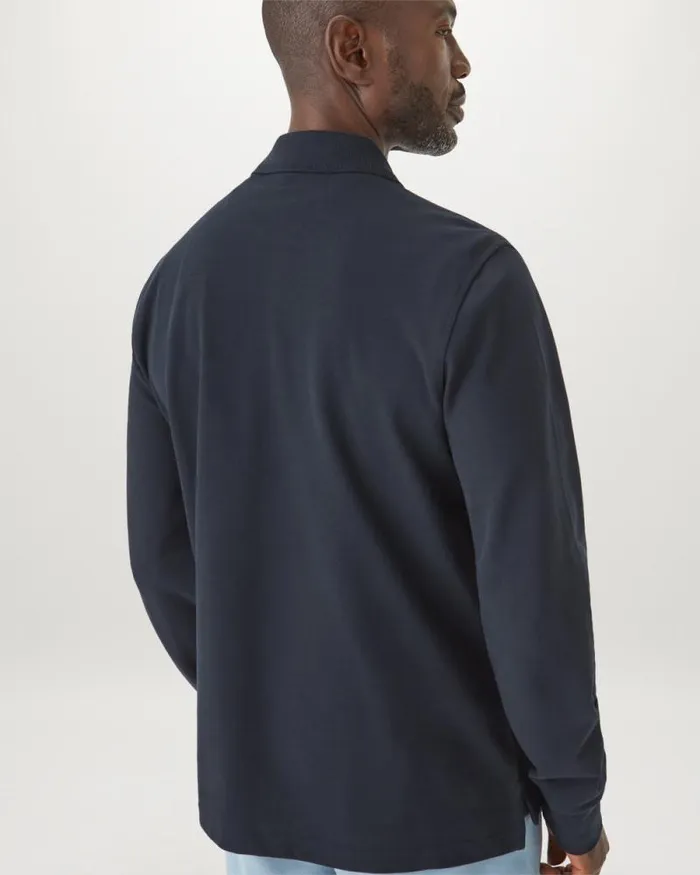 Polo Shirts Men Belstaff Belstaff Long Sleeved Polo Dark Ink Polo Shirts Men Belstaff Belstaff Long Sleeved Polo Dark Ink