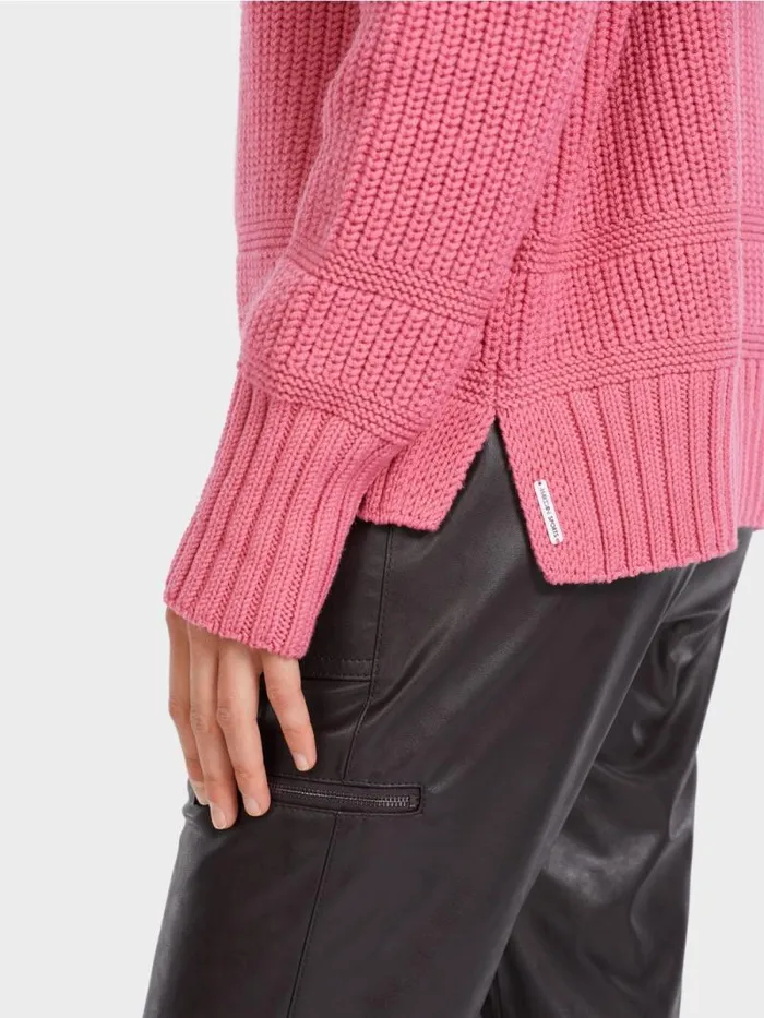 Pullover and Sweatshirts Damen Marc Cain In Deutschland Gestrickter Pullover Bright Orchid