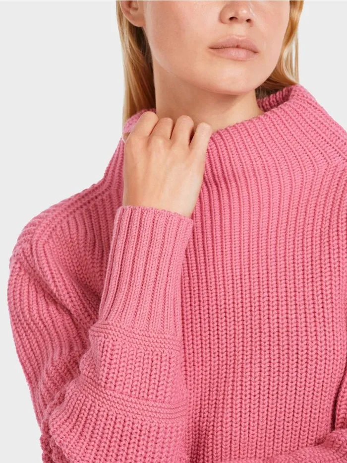 Pullover and Sweatshirts Damen Marc Cain In Deutschland Gestrickter Pullover Bright Orchid