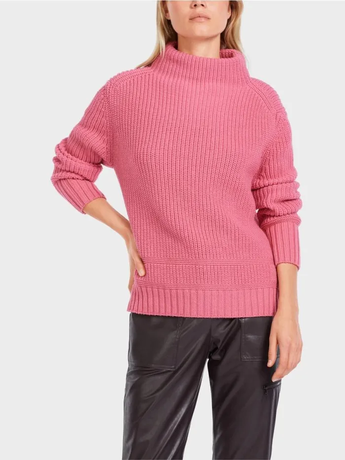 Pullover and Sweatshirts Damen Marc Cain In Deutschland Gestrickter Pullover Bright Orchid