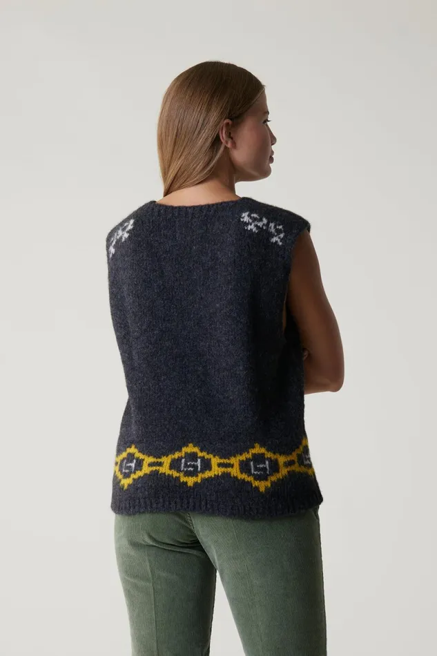 Pulls and Vests Women Leon and Harper Maco Mix Jumper Grey