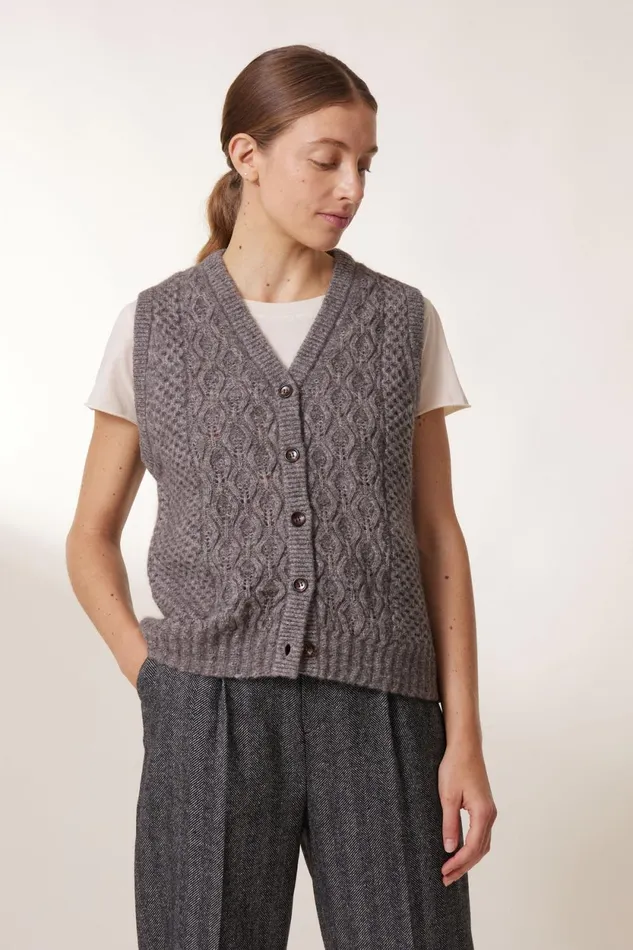Pulls and Vests Women Leon and Harper Mood Chn Jumper Grey