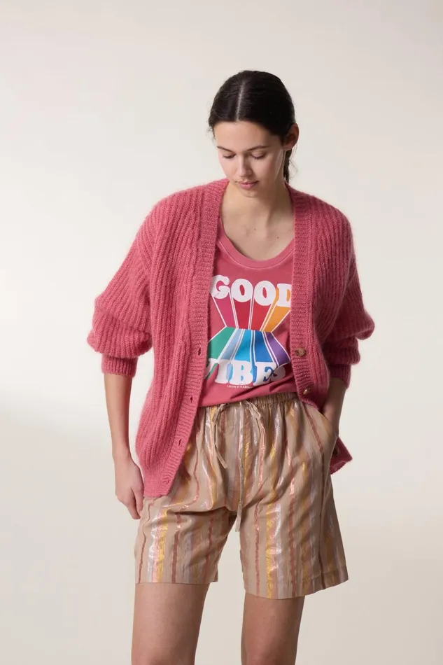 Pulls and Vests Women Leon and Harper Pull Manou Plain Pink