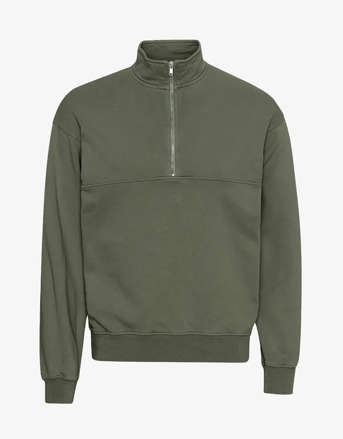 Quarter Zips Organic Quarter Zip 8211 Dusty Olive Colorfulstandard Women
