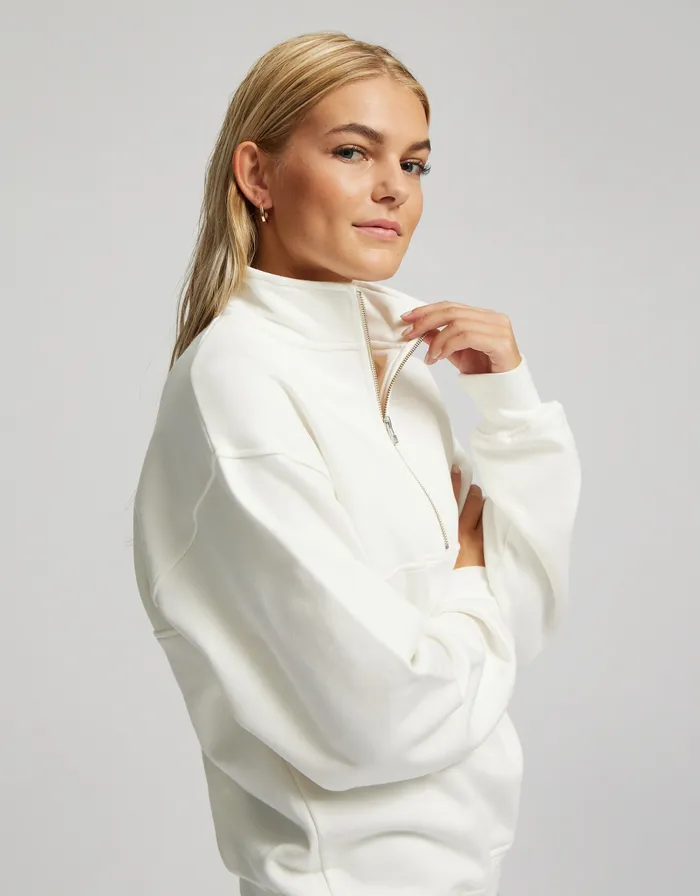 Quarter Zips Organic Quarter Zip 8211 Dusty Olive Colorfulstandard Women