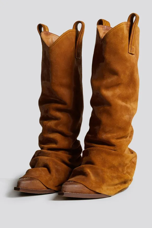 R13 Boots Women MID COWBOY BOOT 8211 LIGHT BROWN