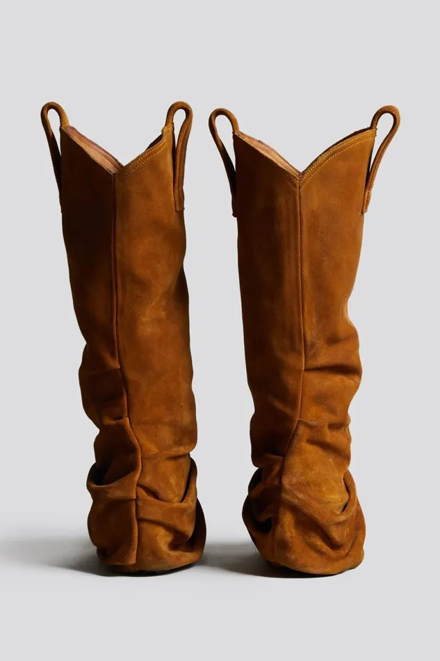 R13 Boots Women MID COWBOY BOOT 8211 LIGHT BROWN