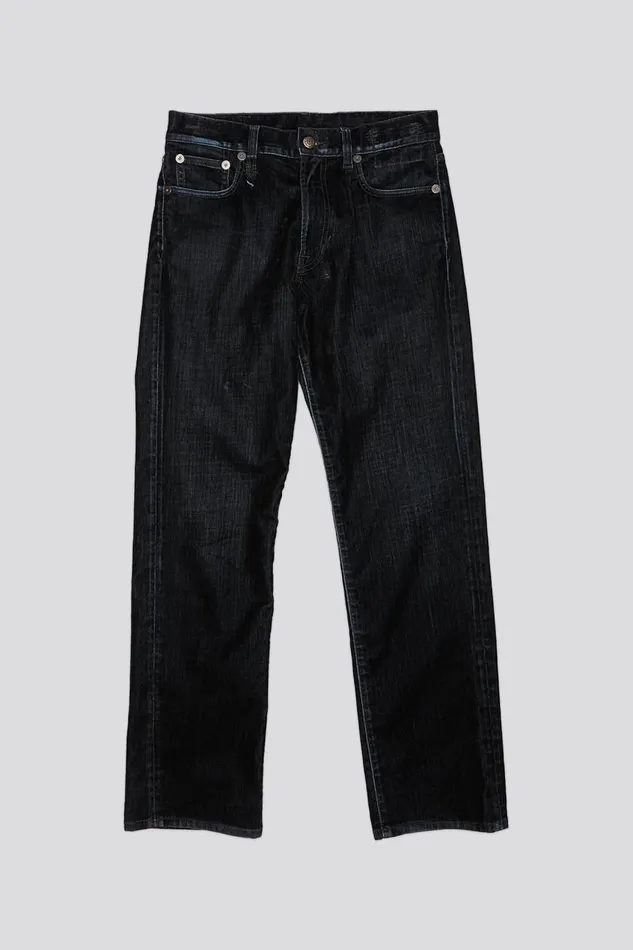 R13 Boyfriend Women ROMEO JEAN 8211 FLOCKED BLACK