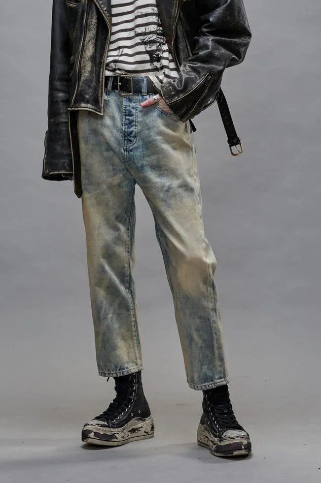 R13 Drop Women TAILORED DROP JEANS 8211 VINTAGE ASH BLUE