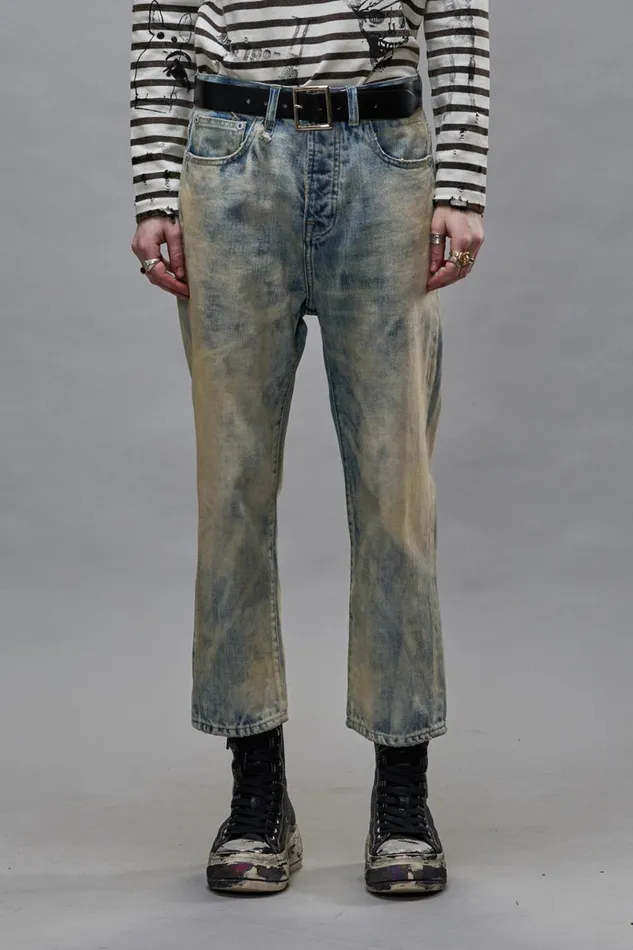 R13 Drop Women TAILORED DROP JEANS 8211 VINTAGE ASH BLUE