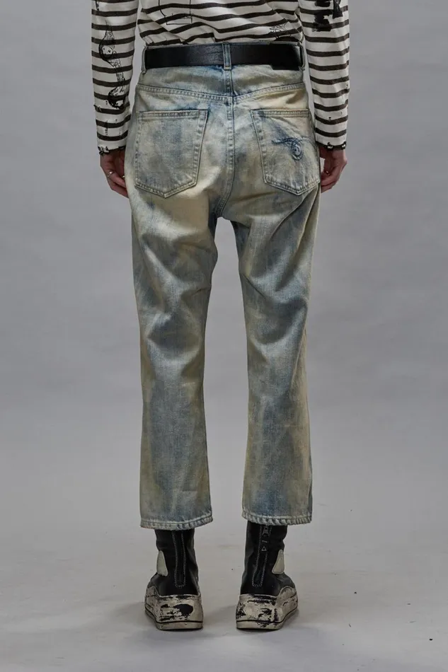 R13 Drop Women TAILORED DROP JEANS 8211 VINTAGE ASH BLUE