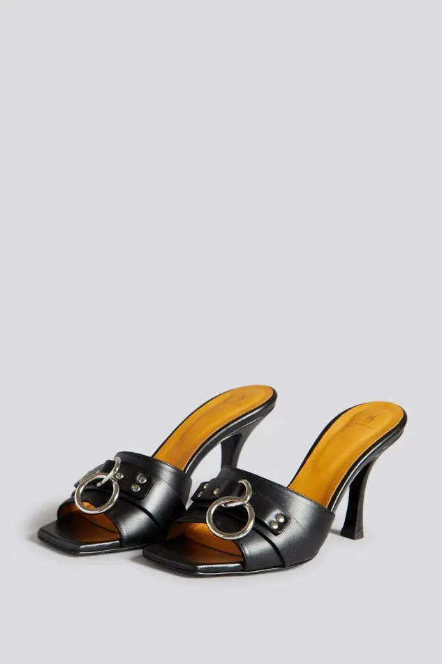 R13 Harness Women SID HEELED HARNESS SLIDE 8211 BLACK
