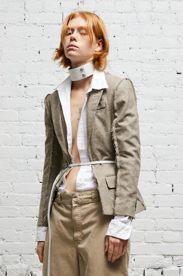 R13 Jackets and Coats Women FLAT SLEEVE BLAZER 8211 OATMEAL