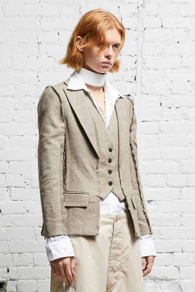 R13 Jackets and Coats Women FLAT SLEEVE BLAZER 8211 OATMEAL