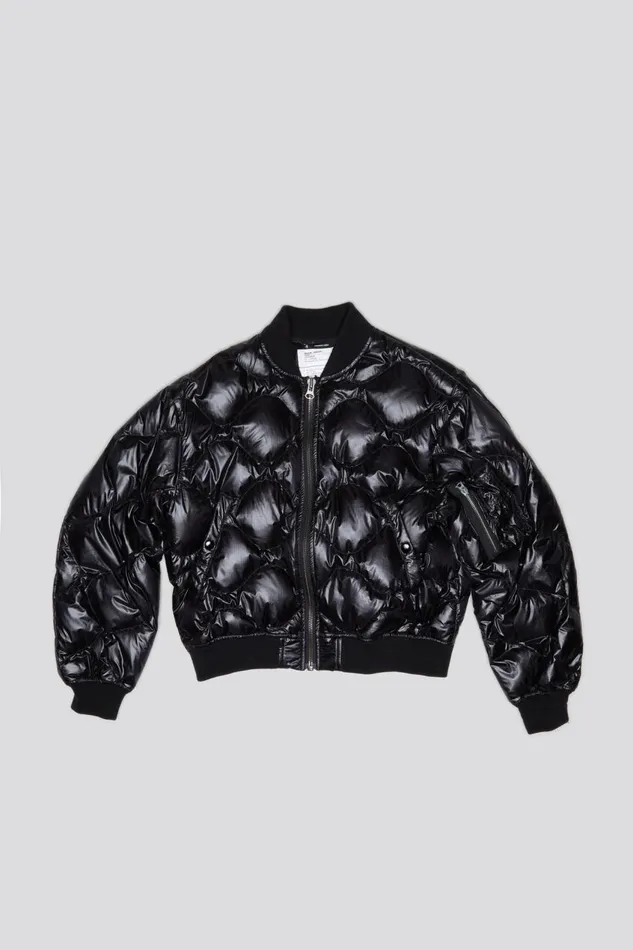 R13 Jackets and Coats Women RIPSTOP FLIGHT JACKET 8211 BLACK