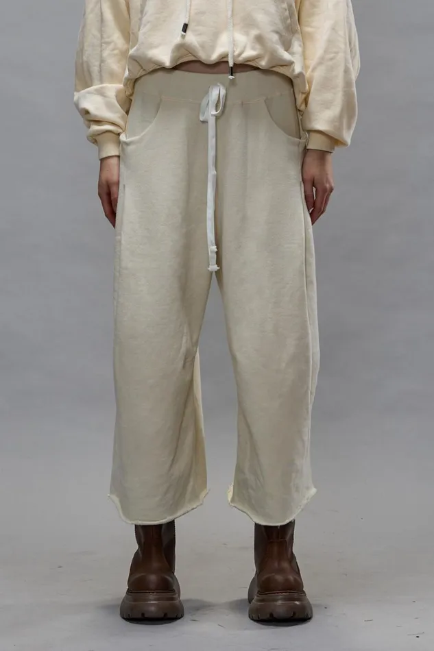 R13 Pants and Shorts Women CROPPED PLEATED SWEATPANTS 8211 NATURAL