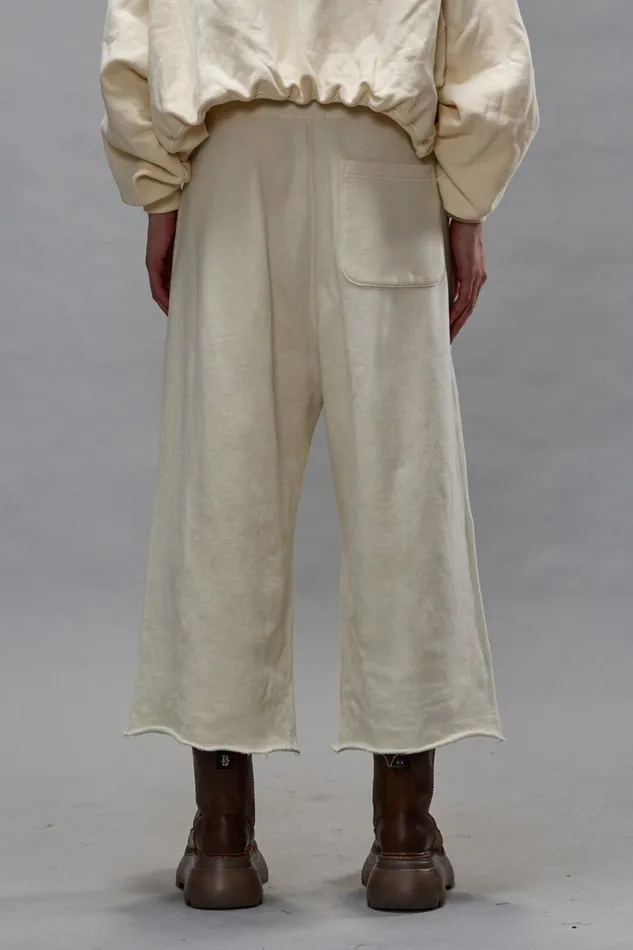 R13 Pants and Shorts Women CROPPED PLEATED SWEATPANTS 8211 NATURAL