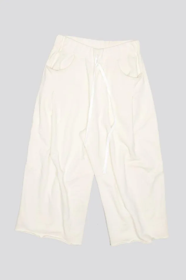 R13 Pants and Shorts Women CROPPED PLEATED SWEATPANTS 8211 NATURAL