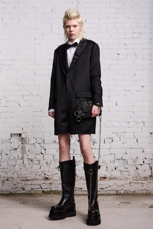 R13 Pants and Shorts Women TUXEDO ROMPER 8211 BLACK