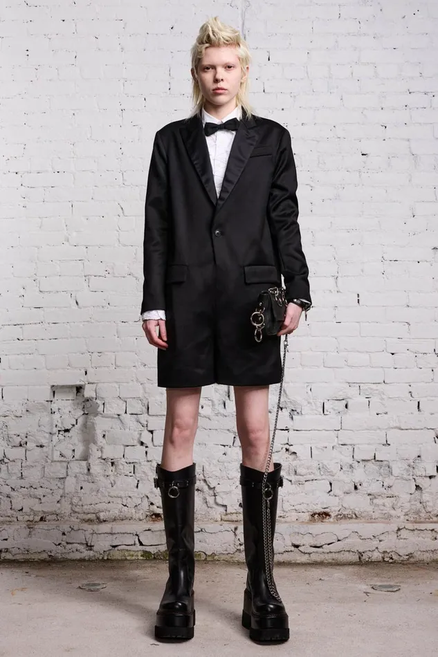 R13 Pants and Shorts Women TUXEDO ROMPER 8211 BLACK