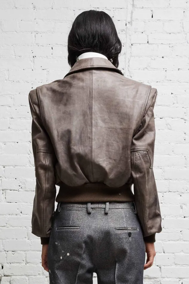 R13 Sale Women AMERICANA ZIP JACKET 8211 DISTRESSED GREY R13 Sale Women AMERICANA ZIP JACKET 8211 DISTRESSED GREY