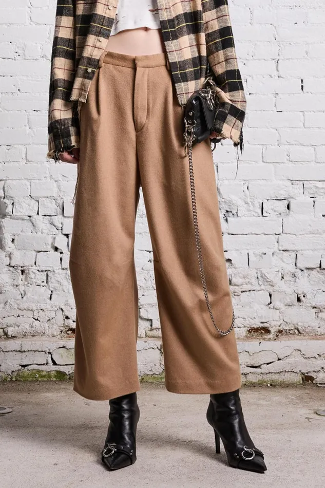 R13 Sale Women ARTICULATED KNEE TROUSER 8211 CAMEL