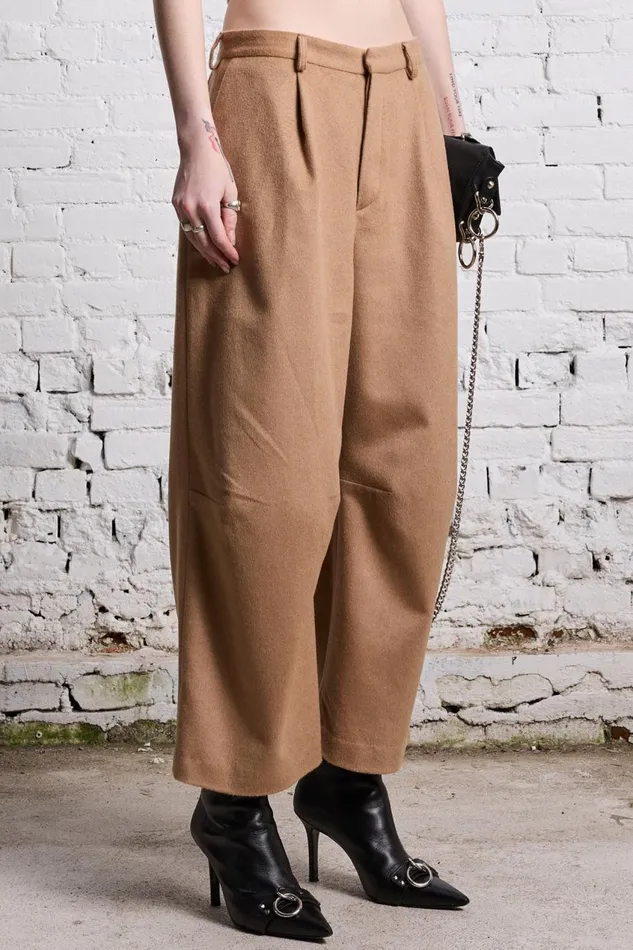R13 Sale Women ARTICULATED KNEE TROUSER 8211 CAMEL