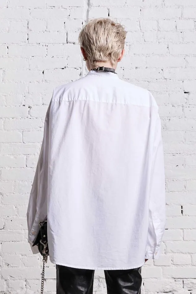 R13 Sale Women BELTED BUTTONUP 8211 WHITE