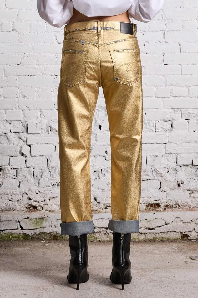 R13 Sale Women BOYFRIEND JEAN 8211 GILDED INDIGO